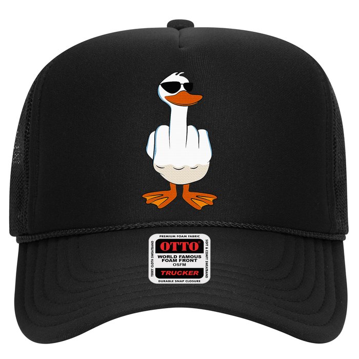 I DonT Give A Duck Funny Middle Finger Offensive Rude Duck Trucker Hat