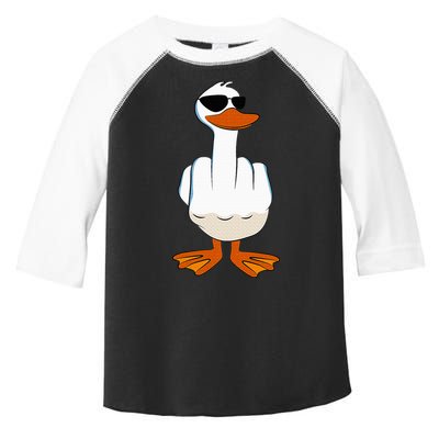 I DonT Give A Duck Funny Middle Finger Offensive Rude Duck Toddler Fine Jersey T-Shirt