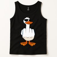 I DonT Give A Duck Funny Middle Finger Offensive Rude Duck Tank Top