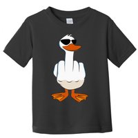 I DonT Give A Duck Funny Middle Finger Offensive Rude Duck Toddler T-Shirt