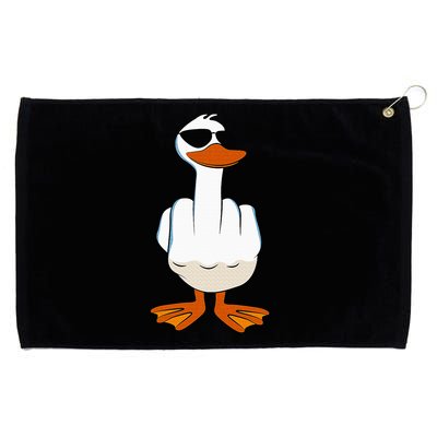 I DonT Give A Duck Funny Middle Finger Offensive Rude Duck Grommeted Golf Towel