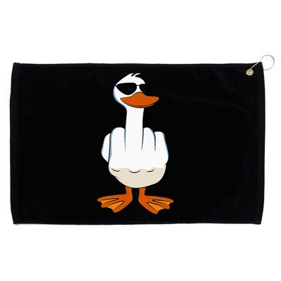 I DonT Give A Duck Funny Middle Finger Offensive Rude Duck Grommeted Golf Towel