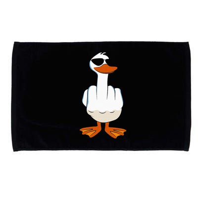 I DonT Give A Duck Funny Middle Finger Offensive Rude Duck Microfiber Hand Towel