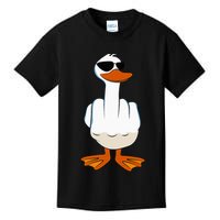 I DonT Give A Duck Funny Middle Finger Offensive Rude Duck Kids T-Shirt
