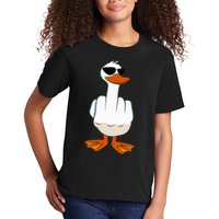 I DonT Give A Duck Funny Middle Finger Offensive Rude Duck Kids T-Shirt