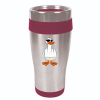 I DonT Give A Duck Funny Middle Finger Offensive Rude Duck 16oz Travel Tumbler
