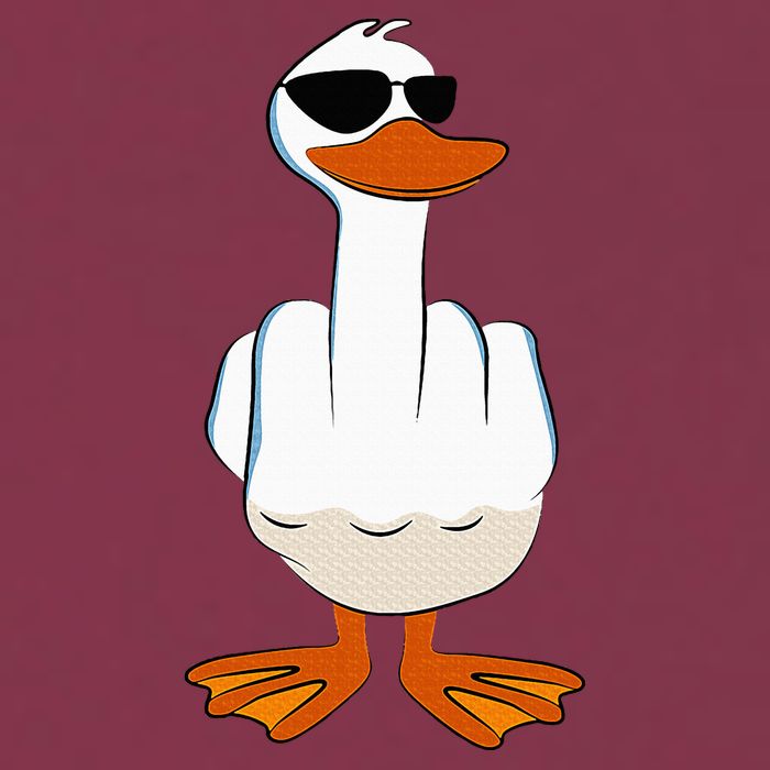 I DonT Give A Duck Funny Middle Finger Offensive Rude Duck 16oz Travel Tumbler