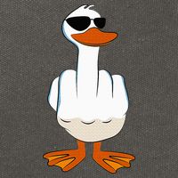I DonT Give A Duck Funny Middle Finger Offensive Rude Duck Cotton Canvas Backpack