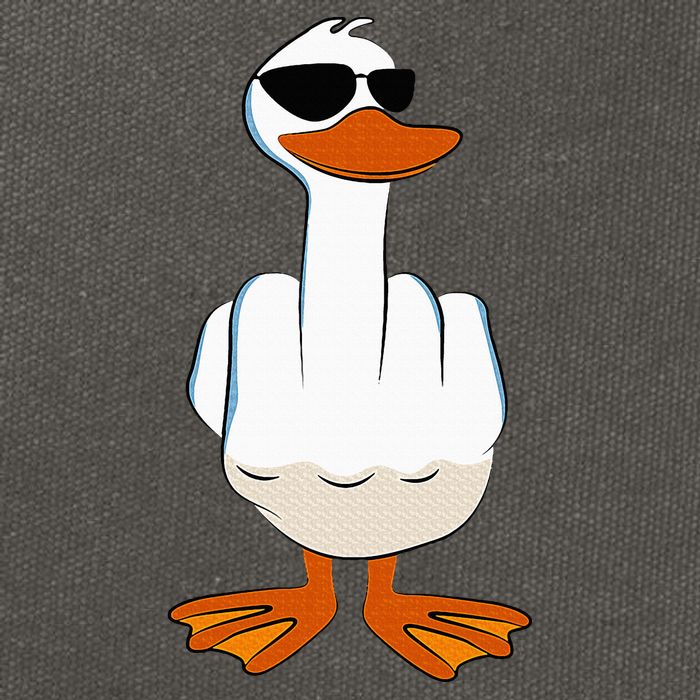 I DonT Give A Duck Funny Middle Finger Offensive Rude Duck Cotton Canvas Backpack