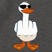 I DonT Give A Duck Funny Middle Finger Offensive Rude Duck Vector Backpack