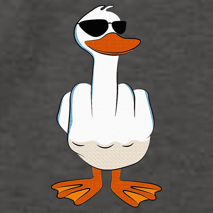 I DonT Give A Duck Funny Middle Finger Offensive Rude Duck Vector Backpack