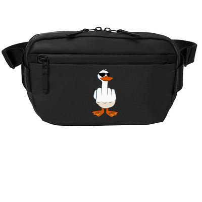 I DonT Give A Duck Funny Middle Finger Offensive Rude Duck Crossbody Pack