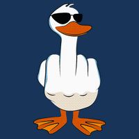 I DonT Give A Duck Funny Middle Finger Offensive Rude Duck Infant Baby Jersey Bodysuit