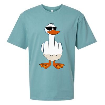 I DonT Give A Duck Funny Middle Finger Offensive Rude Duck Sueded Cloud Jersey T-Shirt