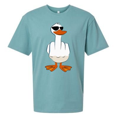 I DonT Give A Duck Funny Middle Finger Offensive Rude Duck Sueded Cloud Jersey T-Shirt