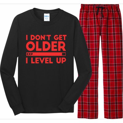 I Dont Get Older I Level Up Gift Long Sleeve Pajama Set