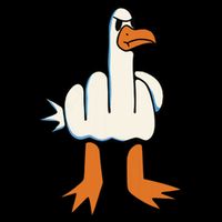 I Dont Give A Duck Middle Finger Funny Offensive Rude Duck 16 in Basic Backpack