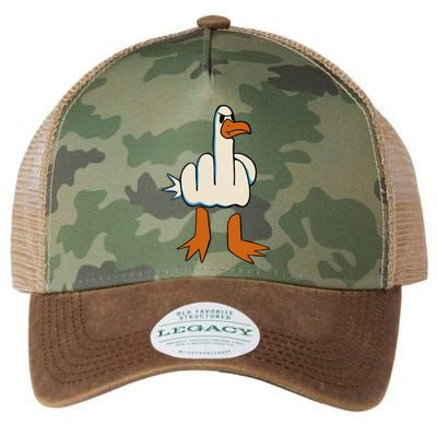 I DonT Give A Duck Middle Finger Funny Offensive Rude Legacy Tie Dye Trucker Hat