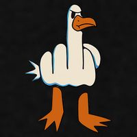 I DonT Give A Duck Middle Finger Funny Offensive Rude Ladies PosiCharge Tri-Blend Wicking Tank
