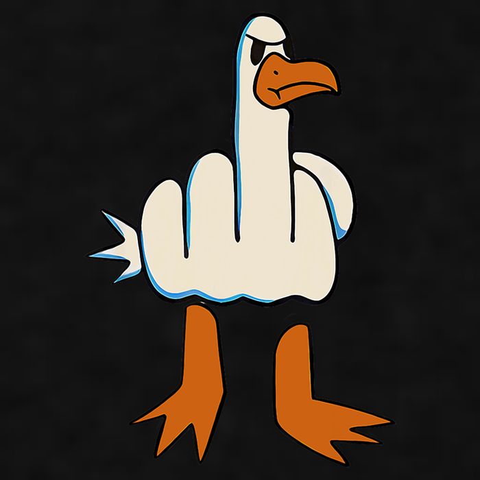 I DonT Give A Duck Middle Finger Funny Offensive Rude Ladies PosiCharge Tri-Blend Wicking Tank
