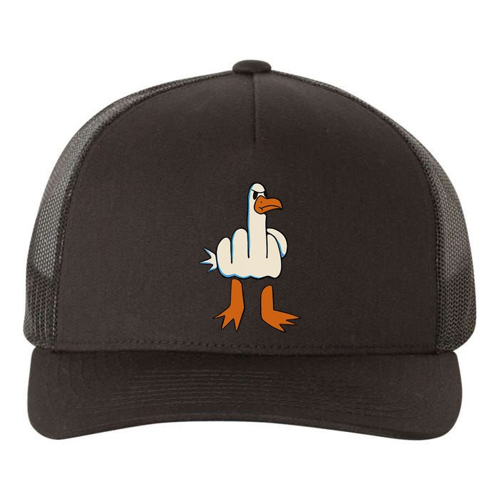 I DonT Give A Duck Middle Finger Funny Offensive Rude Yupoong Adult 5-Panel Trucker Hat