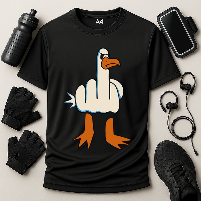 I DonT Give A Duck Middle Finger Funny Offensive Rude Performance Shirt