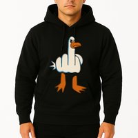 I DonT Give A Duck Middle Finger Funny Offensive Rude Hoodie
