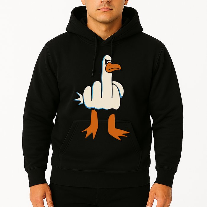 I DonT Give A Duck Middle Finger Funny Offensive Rude Hoodie
