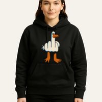 I DonT Give A Duck Middle Finger Funny Offensive Rude Hoodie
