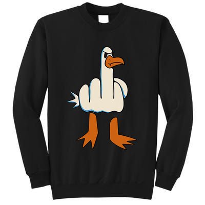 I DonT Give A Duck Middle Finger Funny Offensive Rude Sweatshirt