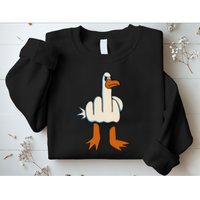I DonT Give A Duck Middle Finger Funny Offensive Rude Sweatshirt