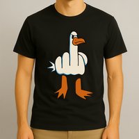 I DonT Give A Duck Middle Finger Funny Offensive Rude T-Shirt