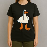 I DonT Give A Duck Middle Finger Funny Offensive Rude T-Shirt