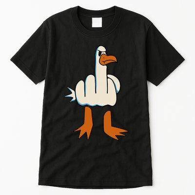 I DonT Give A Duck Middle Finger Funny Offensive Rude Tall T-Shirt