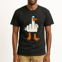 I DonT Give A Duck Middle Finger Funny Offensive Rude Tall T-Shirt