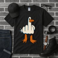 I DonT Give A Duck Middle Finger Funny Offensive Rude Tall T-Shirt