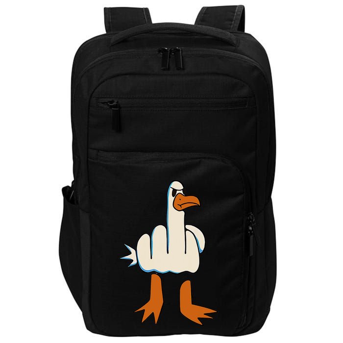 I DonT Give A Duck Middle Finger Funny Offensive Rude Impact Tech Backpack