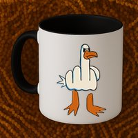 I DonT Give A Duck Middle Finger Funny Offensive Rude Mug