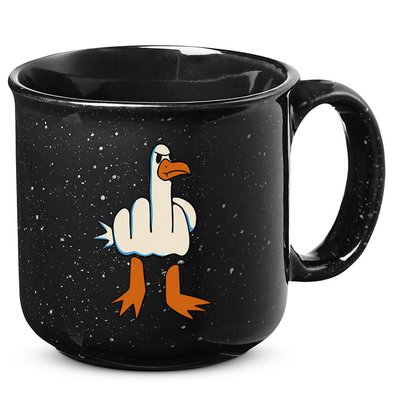 I DonT Give A Duck Middle Finger Funny Offensive Rude 15oz Campfire Ceramic Mug