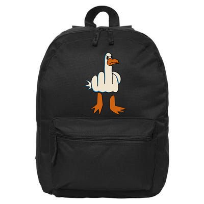 I DonT Give A Duck Middle Finger Funny Offensive Rude 16 in Basic Backpack