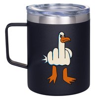 I DonT Give A Duck Middle Finger Funny Offensive Rude 12oz Stainless Steel Coffee Mug