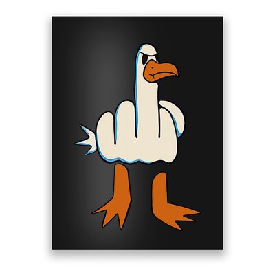I DonT Give A Duck Middle Finger Funny Offensive Rude Poster