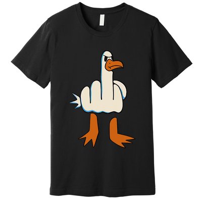 I DonT Give A Duck Middle Finger Funny Offensive Rude Premium T-Shirt