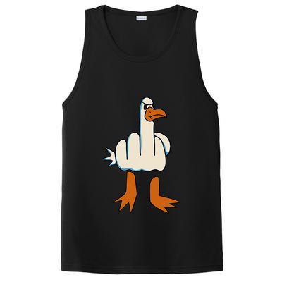 I DonT Give A Duck Middle Finger Funny Offensive Rude PosiCharge Competitor Tank