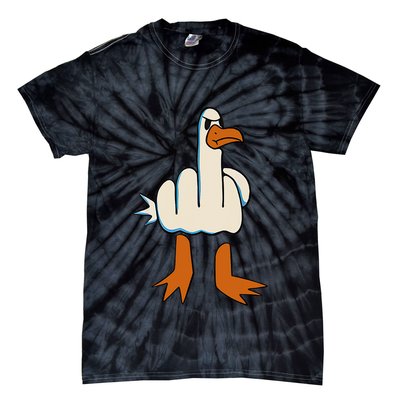 I DonT Give A Duck Middle Finger Funny Offensive Rude Tie-Dye T-Shirt