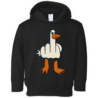 I DonT Give A Duck Middle Finger Funny Offensive Rude Toddler Hoodie