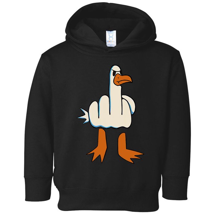 I DonT Give A Duck Middle Finger Funny Offensive Rude Toddler Hoodie