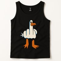 I DonT Give A Duck Middle Finger Funny Offensive Rude Tank Top