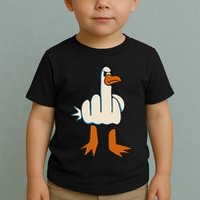 I DonT Give A Duck Middle Finger Funny Offensive Rude Toddler T-Shirt