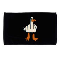I DonT Give A Duck Middle Finger Funny Offensive Rude Microfiber Hand Towel
